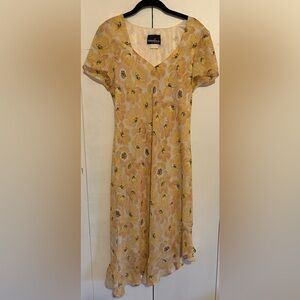 American Vintage Yellow Floral Midi Dress